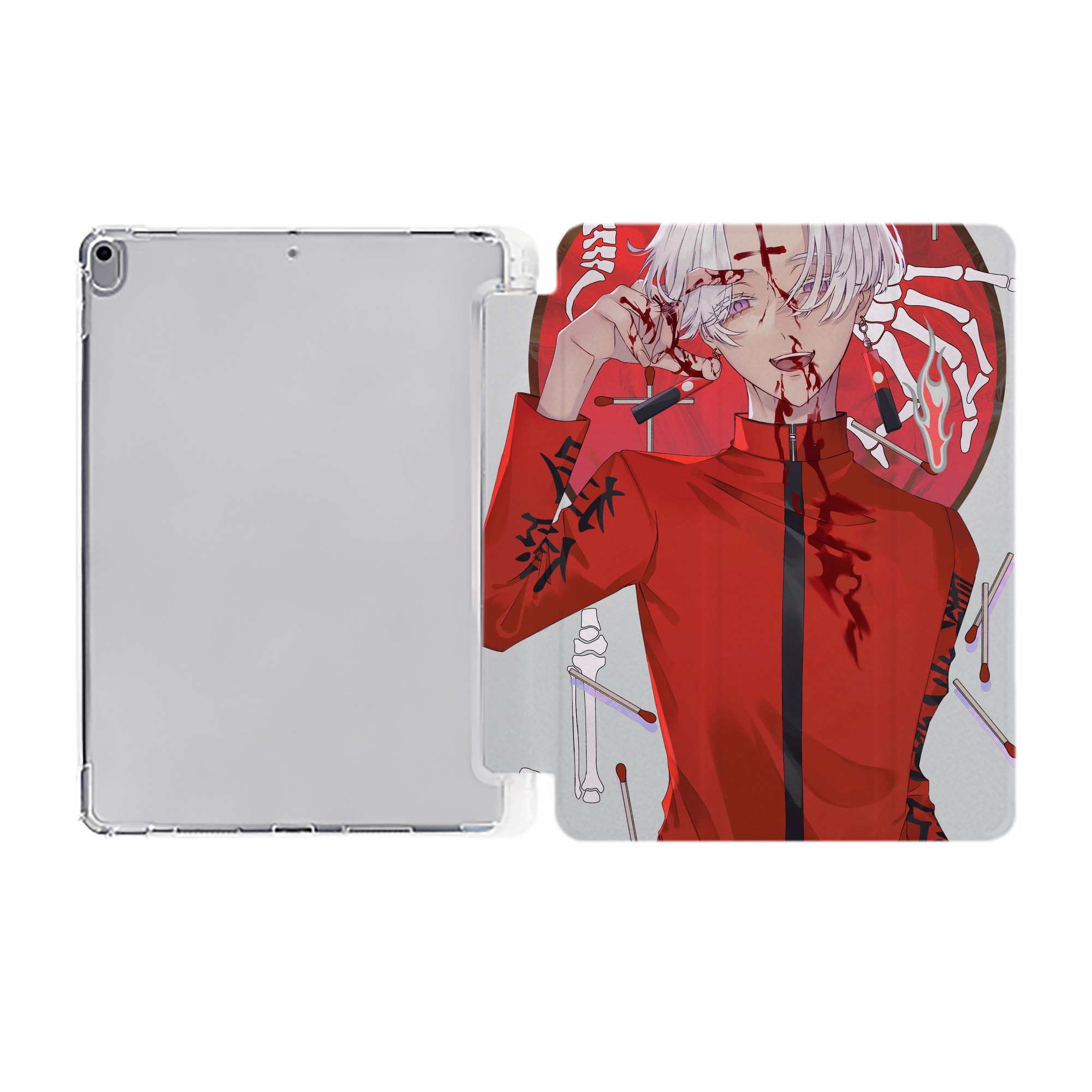 （画像用） 東京リベンジャーズ Tokyo Revengers IPad ケース ペン収納付き 三つ折りスタンド PUレザー×シリコン 対応機種9.5/10.5/10.9インチ